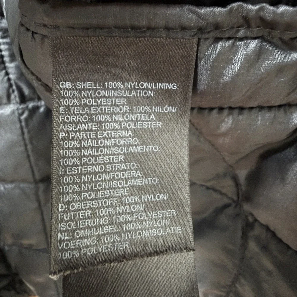The North Face Mens Quilted Thermoball Eco Full Zip Puffer Jacket Size M‎ Black